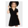 The Hollow Embroidered Mini Dress Black