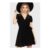 The Hollow Embroidered Mini Dress Black