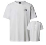 The North Face Mens M Vertical Logo SS T-Shirt White / Black / Blue