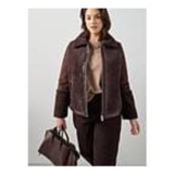 The Very Collection Curve Faux Fur Aviator Jacket