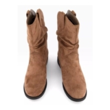 The Very Collection Wide Fit Flat Slouch Calf Boot – Brown