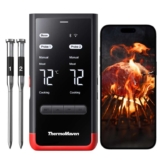 ThermoMaven P2 Wireless Meat Thermometer with 2 Probes, 6 Sensors WiFi & Bluetooth with checkout discount Sold by Auros Technology/ FBA