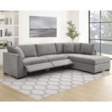Thomasville Miles Grey Fabric Corner Sofa with Power Footrests in 2 Configurations