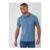 Threadbare Blue Textured Cotton Polo Shirt