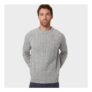 Threadbare Mens Grey Cable Knit Crew Jumper – Small Only