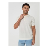 Threadbare Natural Cotton Textured Knit Short Sleeve Polo