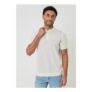Threadbare Natural Cotton Textured Knit Short Sleeve Polo