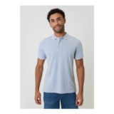 Threadbare Soft Green Two Tone Cotton Pique Polo Shirt
