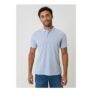 Threadbare Soft Green Two Tone Cotton Pique Polo Shirt