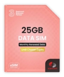 Three 25GB/Month Preloaded Data SIM Only Valid Until May 2028 Only £1.52/mo Effective with Code (Inc Fees & Taxes)