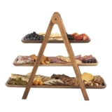 Three-Tier Wooden Tray Organizer Cupcake Stand