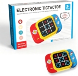 Tic Tac Toe Toy 3-in-1 Electronic,Family Travel Relaxation Game for Kids and Adults,Handheld Game Gift with Silent Mode Festival Gift,Portable Travel Games,Handheld Puzzle for Family Kids Adults