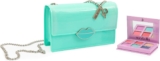 Tiffany Color Shoulder Bag, Includes 6 Colors Eyeshadow Palette, Girls Fashion Makeup Set, Fashion Bag and Accessories for All Occasions