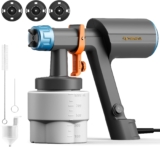 Tilswall Paint Sprayer Dreamer600 600W HVLP 1200ML/Min Electric Spray Paint Gun with 3 Nozzles & 3 Patterns, Easy to Clean for Fences, Sheds, Walls, Ceilings, Furniture, Cabinets, Garden & DIY