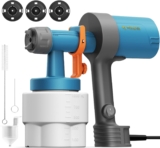 Tilswall Paint Sprayer Shark600, Ultra-Light HVLP Electric Fence Paint Sprayer, Easy to Clean Paint Spray Gun with 3 Nozzles & 3 Patterns,Ideal for Garden Fence, Sheds, Furniture, Walls, Ceilings