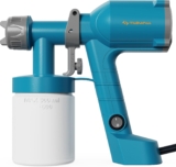 Tilswall Paint Sprayer, Upgraded Ultra-Light Electric Paint Spray Gun with 2 Nozzles & 3 Patterns Easy to Clean for Fences, Sheds, Walls, Ceilings, Furniture, Cabinets, Garden & DIY (Blue)