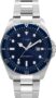 Timex Mens Trend 42 mm Watch – Black Silicone Strap Black Dial Silver