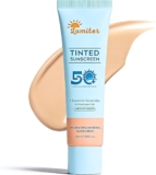 Tinted Mineral Sunscreen SPF 50, Tinted Sunscreen for Face UVA/UVB Broad Spectrum Protection, Tinted Moisturiser with SPF 50, Medium Natural Finish, with Ceramides & Niacinamide, 50ml