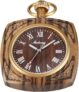 Tiong Wooden Pocket Watch with 37CM Chain Handmade Watches Roman Digital Dial Quartz Wood Pocket Watch for Men and Women
