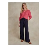 Together Navy Belted Wide Leg Trousers