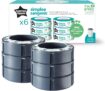 Tommee Tippee Simplee Sangenic Refill Cassettes Pack of 6 Refill Cassettes, Only Suitable for Use in Simplee Sangenic Nappy Bins, Odour and Germ Protection, 100% Recycled Chassis