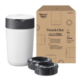 Tommee Tippee Twist & Click Nappy Bin, Exclusive Pack with 2 Refill Cassettes (1 Pre-Loaded, 1 Extra) – Big Prime Deal