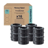Tommee Tippee Twist and Click Advanced Nappy Bin Original Refill Cassettes, Exclusive Pack of 16, each 10.5 metres