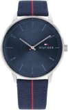 Tommy Hilfiger Analogue Quartz Watch for Men with Navy Blue Nylon Strap – 1791844