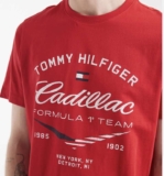 Tommy Hilfiger Cadillac F1 varsity t-shirt in red, Size S & L