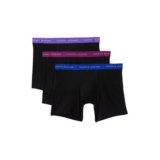 Tommy Hilfiger Mens 3 Pack Cotton Boxer Briefs, Black, XXL