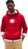 Tommy Hilfiger Mens Ithaca Flag Hoodie, Red – Size M Only