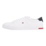 Tommy Hilfiger Mens Leather Detail Vulcanised Trainers, White, 6.5