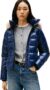 Tommy Hilfiger Womens Gloss Down Slim Puffer Jacket with Faux Fur Trim