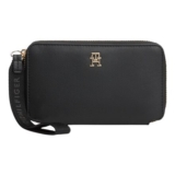 Tommy Hilfiger Womens Logotape Compact Zip Wallet Black