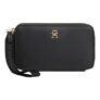 Tommy Hilfiger Womens Logotape Compact Zip Wallet Black