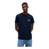 Tommy Jeans Mens Short Sleeve T-Shirt with Logo, Navy, XL