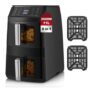 TopStrong Dual Air Fryer, Double Stack Air Fryer with Visual Window