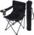 Topline Black Portable Folding Camping Chair – Lightweight with Carry Bag Folding Chair for Adults, Collapsible Anti-Slip Padded Oxford Cloth Stool for Beach, Fishing, Picnic and Hiking