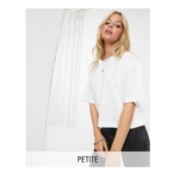 Topshop Petite Boxy T-Shirt in Wh