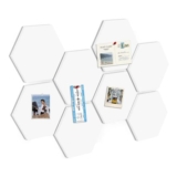 Toptople Large Hexagon Cork Board, 8-Pack, White