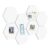 Toptople Large Hexagon Cork Board, 8-Pack, White