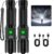 Torch Rechargeable 2 Pack, Torches Led Super Bright 500000 High Lumens, 5 Modes Adjustable Flashlight with LCD Display, Long Lasting, IPX7 Waterproof, Torches Battery Powered for Camping, Hiking