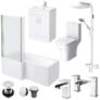 Toreno Square L-Shaped 1700 Complete Bathroom Package Left / Right Hand Option – With Code