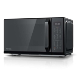 Toshiba Black Mirror 900w 23L Microwave Oven, One-Touch Express Cook with 11 Power Levels, 7 Auto Menus, Perfect for 10 Pizza, MW3-EM23PF