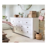 Toulouse White Painted Assembled Large 3 over 4 Chest of Drawers