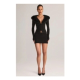 Tova Knit Mid-Rise Mini Skirt in Black