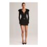 Tova Knit Mid-Rise Mini Skirt in Black