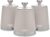 Tower Cavaletto Set of 3 Storage Canisters, Canisters for Tea/Coffee/Sugar, Carbon Steel, Latte