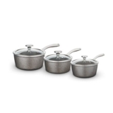 Tower Cerastone Pro 3-Piece Saucepan Set 18/20/22 Cm Graphite