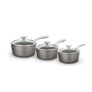 Tower Cerastone Pro 3-Piece Saucepan Set 18/20/22 Cm Graphite